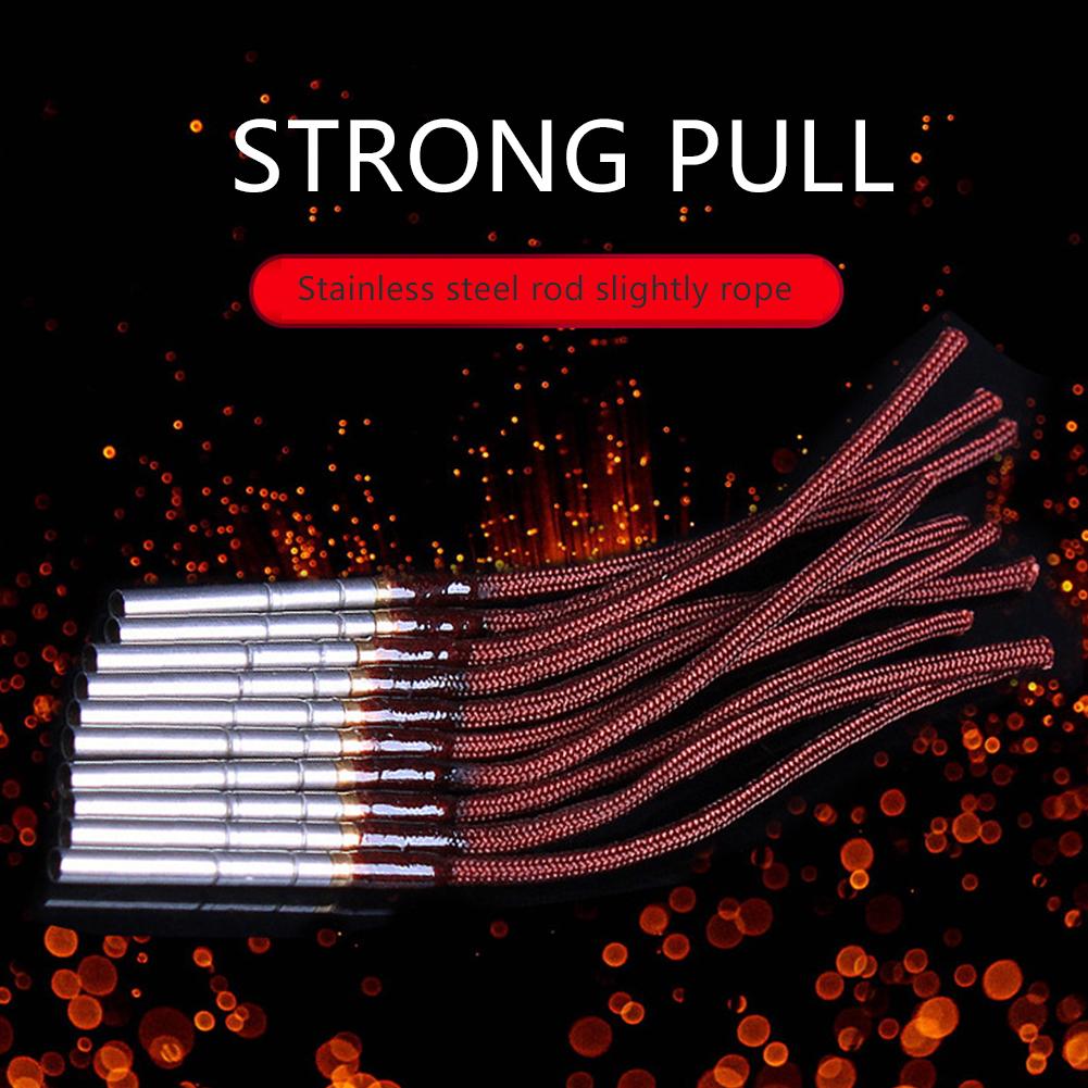10Pcs Fishing Rod Tips Stainless Steel 0.8mm-1.6mm Nylon Rope 360° Rotating Fly Fishing Pole Repair Accessories