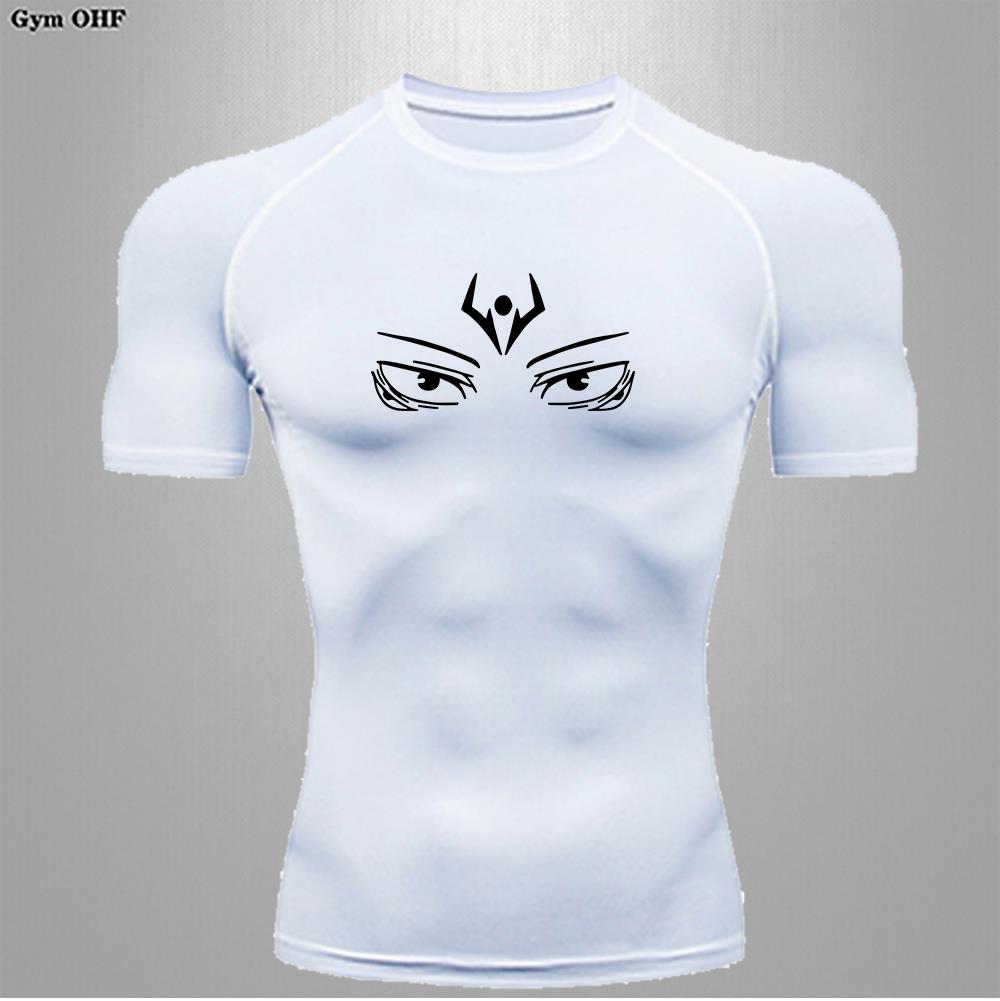 Summer Short Sleeved T-Shirt Men's Sports Running Summer Athletic Quick Dry Fitness Comfortable Tight Gym Compression Training Tops