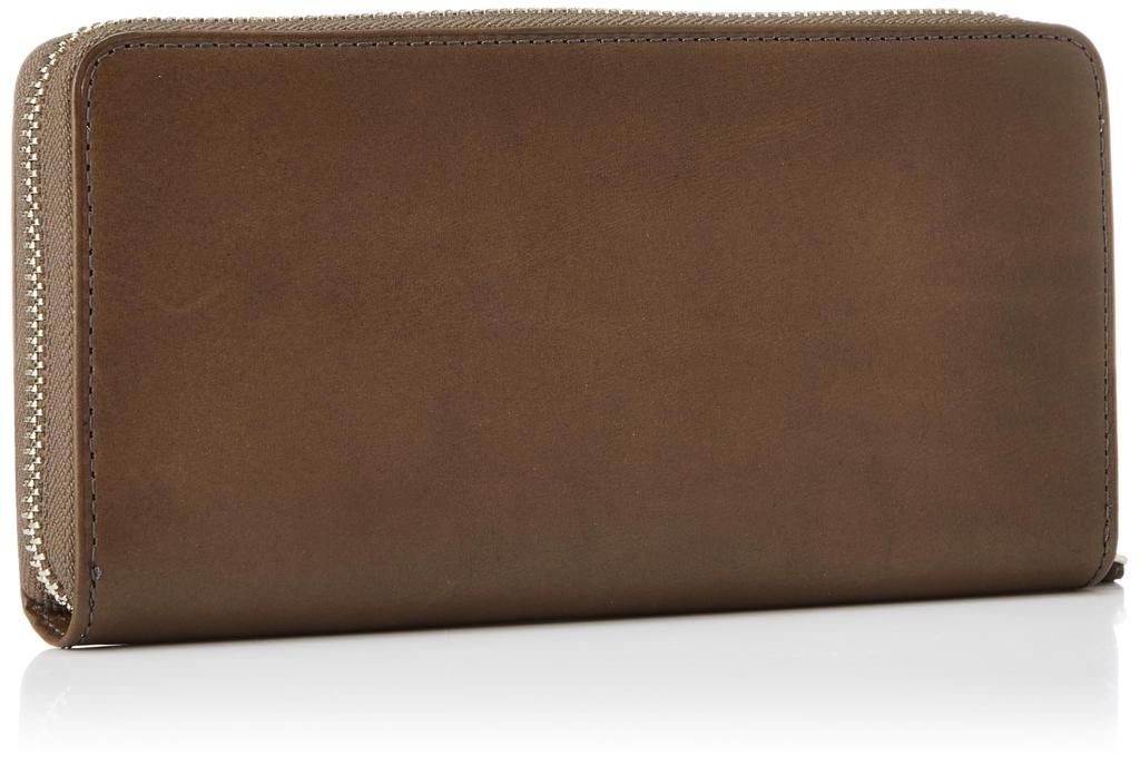 Katharine Hamnett London VEGA Made with Premium Japanese Cowhide Round and Holds and Organic Cha Wallet, Leather, Long, Bills, Cards, Coins,