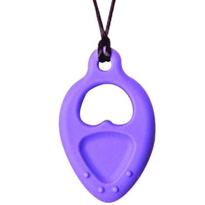 Agaphra Moms Pendant Heart Necklace Teether, Purple, 1 Piece, Korean Baby Products