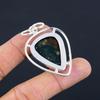 Natural Bloodstone Gemstone Indian Jewelry 925 Sterling Silver Pendant For Women