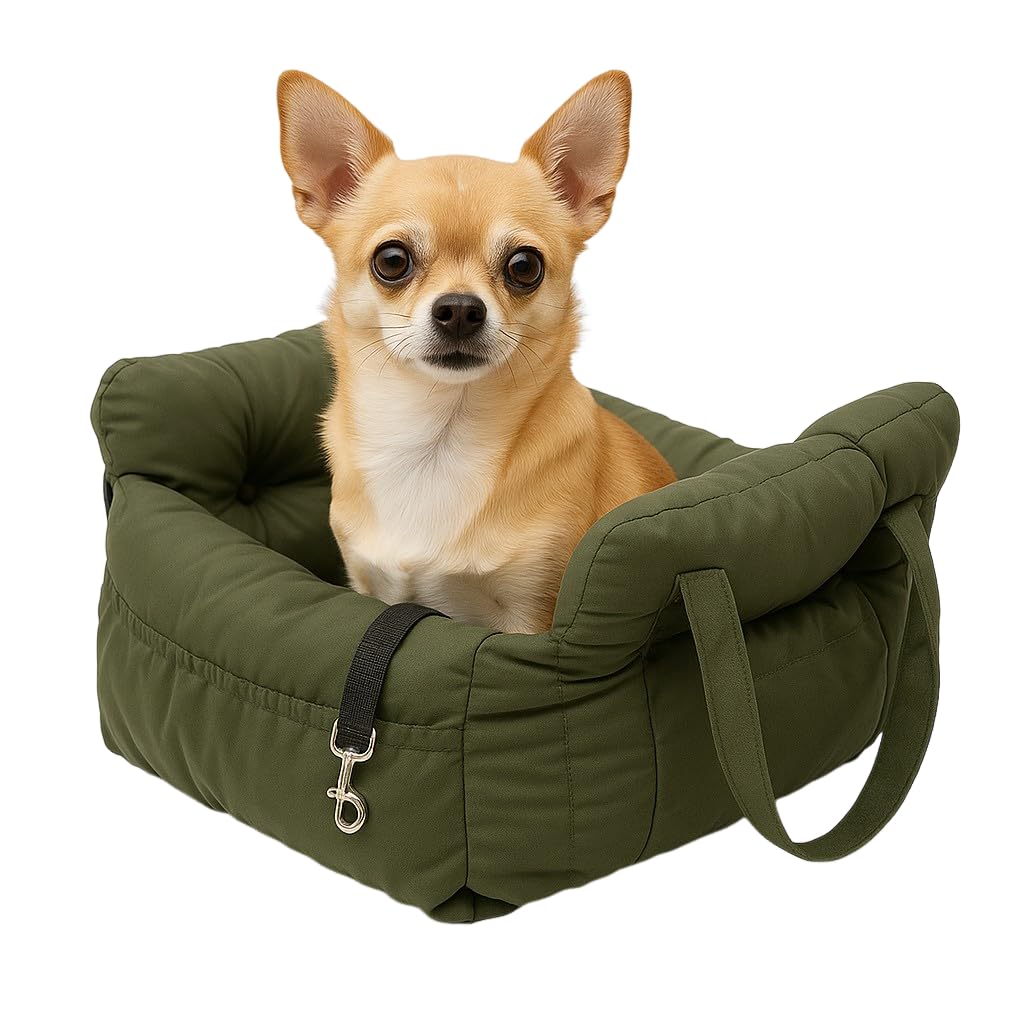 Car Pet Back Seat Cushion Bed for Dogs and and Large Waterproof Pet Driving Bed with Leash Car Interior Protection for Cats and Compatible with All