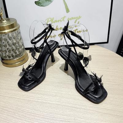 Frauen Sandalen Sommer Neue Marke Schmetterling Heeled Sandalias Für Damen Süße Offene spitze Knöchelriemen Mädchen Schuhe Party Kleid