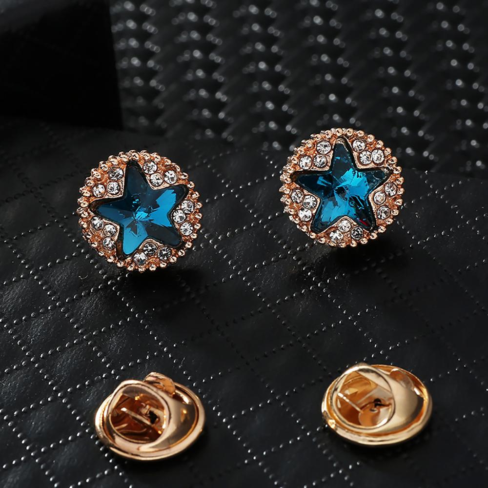 1 Pair Retro Collar Brooches Tree Leaf Wolf Rhinestone Fashion Lapel Pin For Men Women Shirts Suits Clothes Decor Jewelry Gift