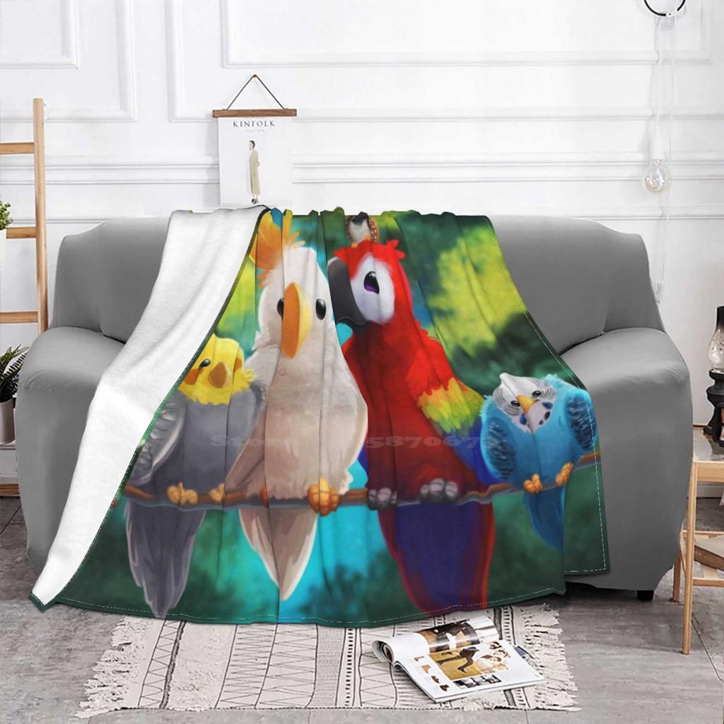 Birbs Super Warm Soft Blankets On Sofa/Bed/Travel Birds Parrot Cockatiel Macaw Finch Cute