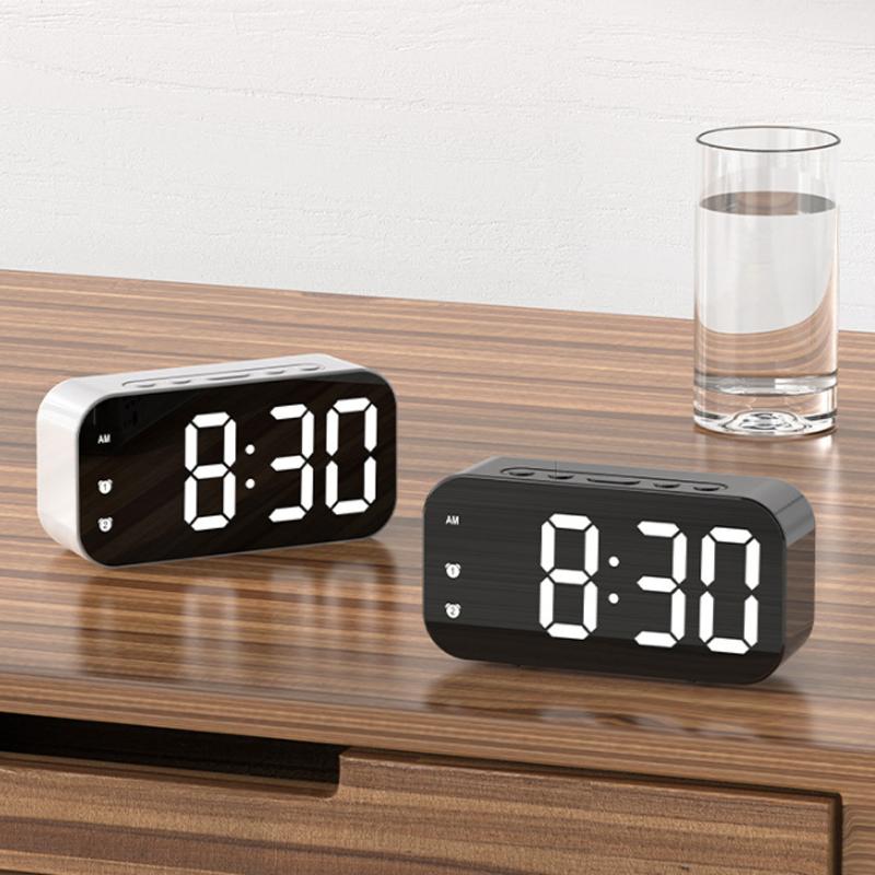 Sonic LED Digital Alarm Clock Plug-in Digital Clock Dual Alarm Sonic Temperature Clock 12/24H Simple Clock