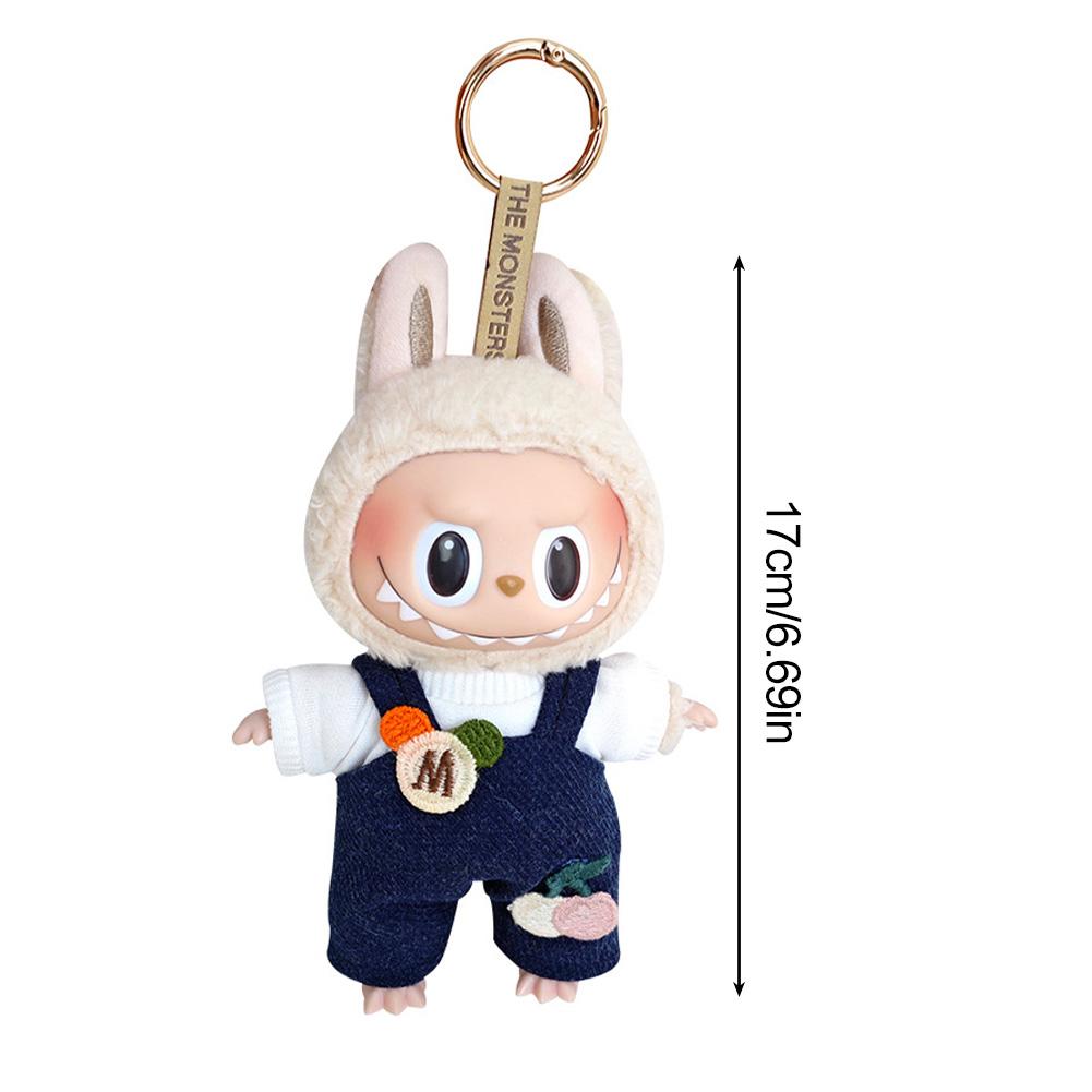 For 17cm Labubu Doll Clothes Fashion Clothes Hoodies Doll Clothes Hoodies Dolls Accessories Cute Decoration Little Cloths
