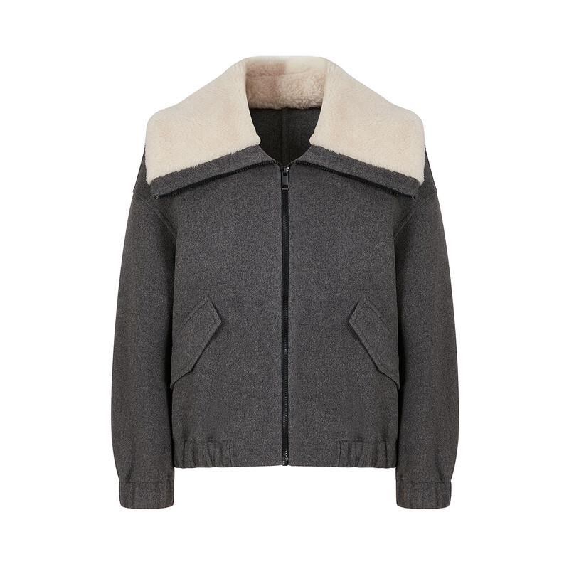 Women's Double-Faced Wool Blend Lapel Cocoon Coat