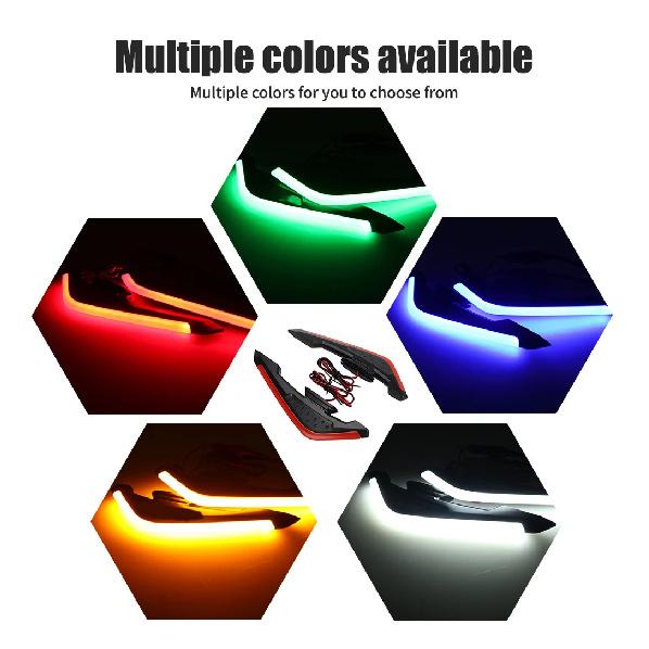 1 pair Motorcycle Front Side Wing LED Light Kit Aerodynamic Wing Lights Universal Spoiler Lamp Motorcycle Decorative Accessories