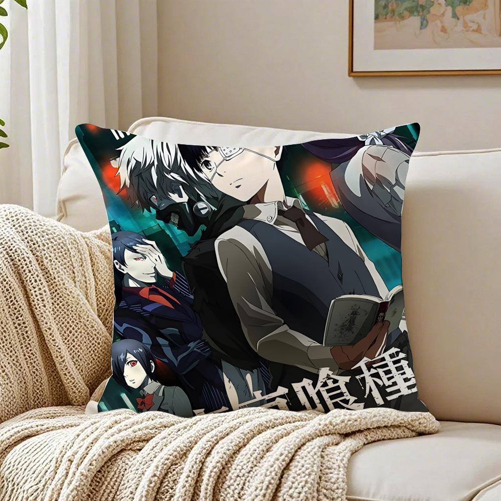 Anime Psychological TTokyo GGhoul Cushion Cover Pillowcase Antidustmite living Room Sofa Decor Cushion Room