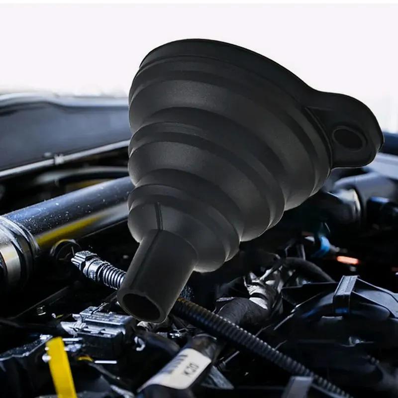 1 Stück Universeller Auto Benzin Öl Kraftstoff Trichter Auto Scheibenwischwasser Wechsel Trichter Auto Motor Flüssigkeits Trichter Faltbar Auto Zubehör