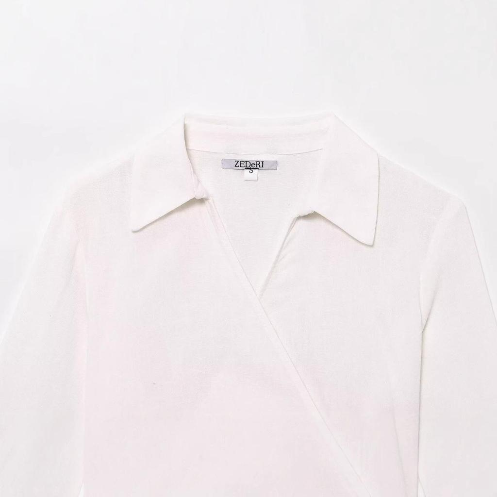 Women's 2025 Summer Vacation Buckle Top & High Waist Ramie Pants Set