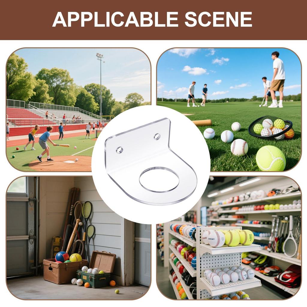 Golf Ball Display Rack Acrylic Golf Ball Rack Wall Mount Baseballs Shelf Bracket Keepsake Organizer For Bedroom Study Apartment