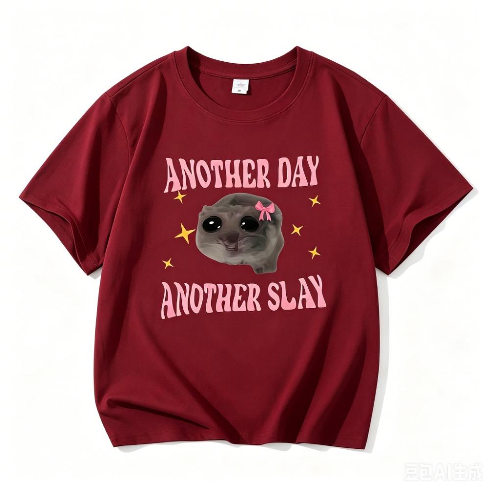 Another Oay Children Cartoon Print T-shirts Summer Girls Casual Fashion Kawaii Colorful Short Sleeve Tops Kids