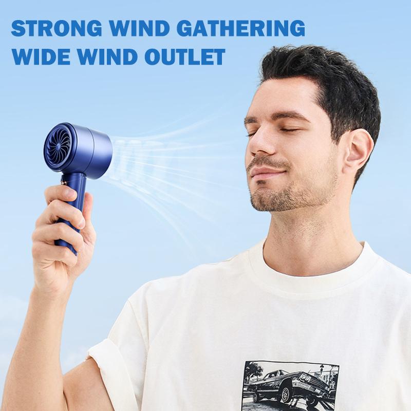 Mini Handheld Fan Usb Fast Charging Portable Air Calculating Fan Mute Personal Highspeed Fan For Travel Outdoor Activities