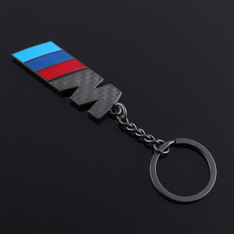 VSRF8 3D Metal Car Emblem Keychain Key Chain Keyrings Key Holders for BMW M3 M5 M Power Badge Auto Decoration Styling Accessories