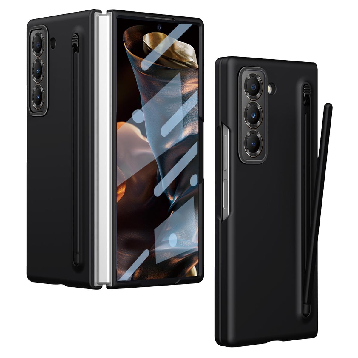 

Чехол для ПК для Samsung Galaxy Z Fold Special/Z Fold 6 Slim/W25 Чехол для мобильного телефона с защитной пленкой из закаленного стекла и стилусом Black