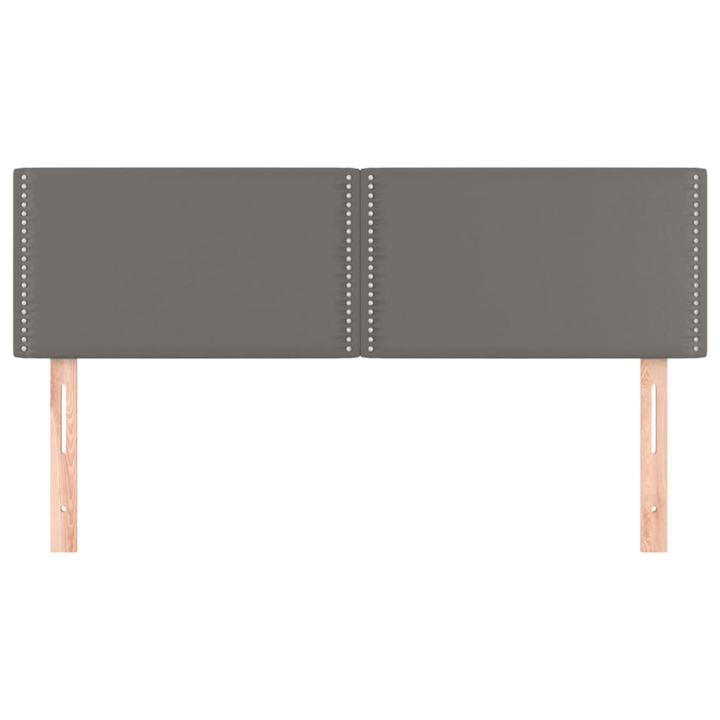 Headboard Grey 144 x 5 x 78 88 cm Faux Leather