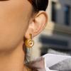 Light luxury sweet style red cherry stud earrings jewelry