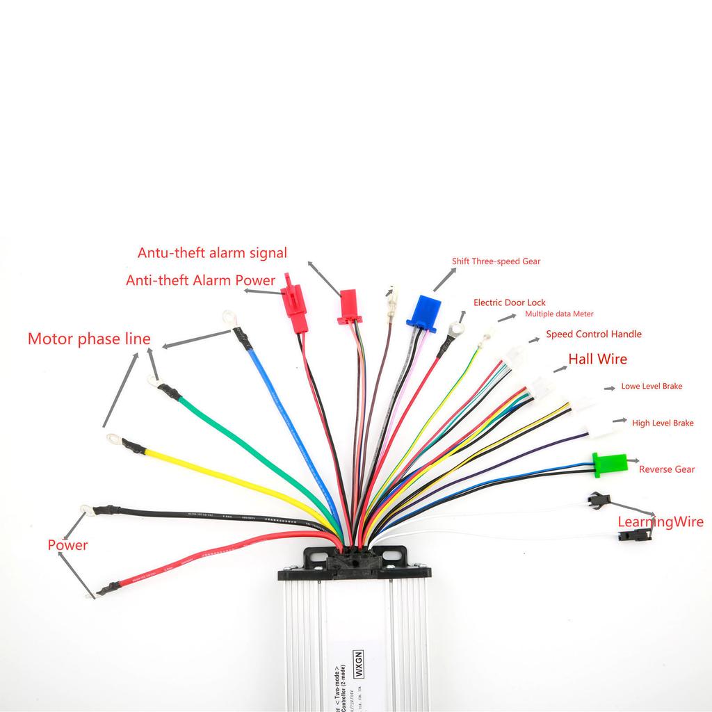 Brushless Motor Controller 48V/60V/64V 1000W-1500W Brushless Speed Control Motor Controller for Electric Scooters