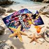 Custom Name Personalized Demon Slayer Print Beach Towel, for Trip Camping Beach Party Home Decor, Birthday Gift for Family & Friends