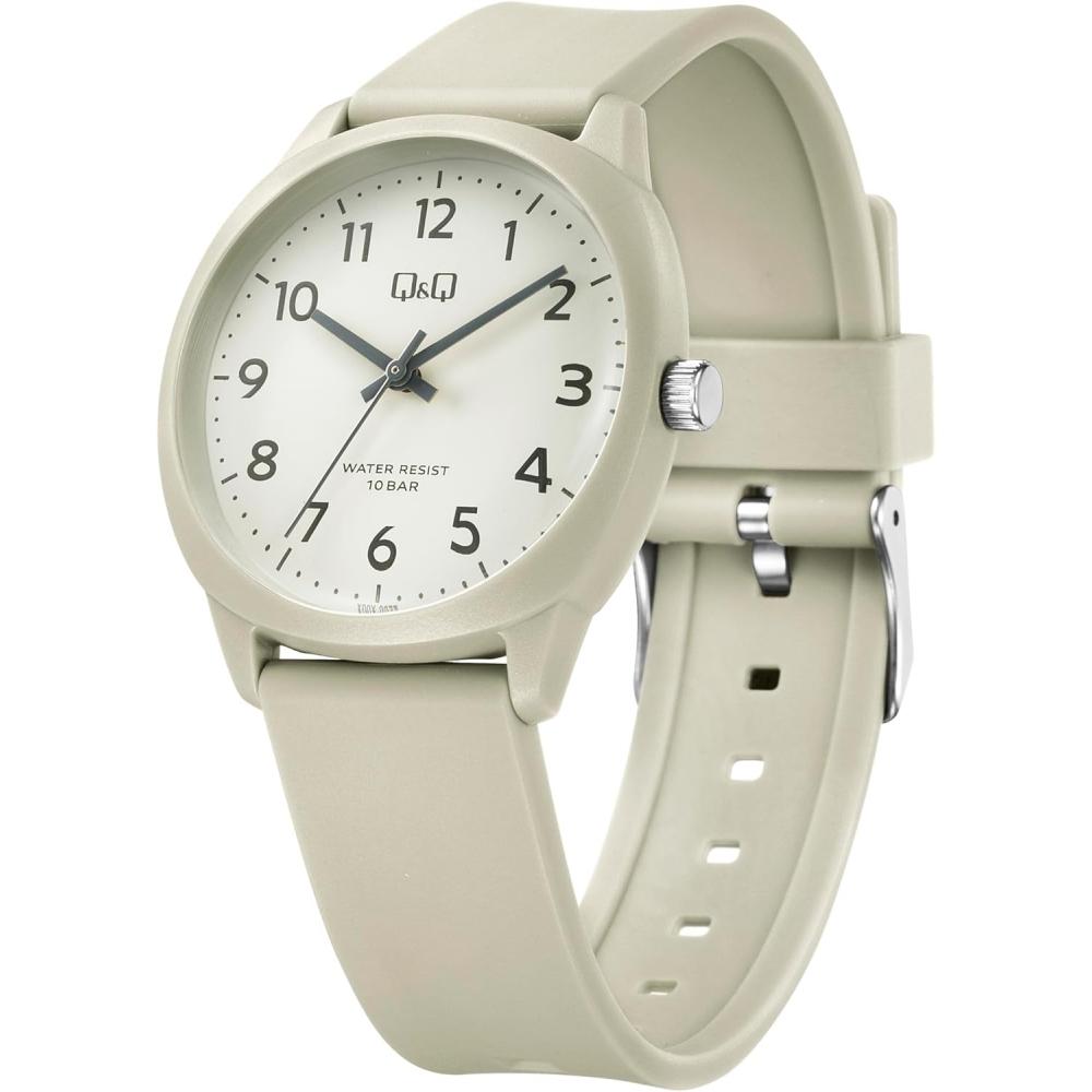 [citizen Q   Q] Q Q  10 Atm  Waterproof  Lightweight  Easy To Read Dial  Simple  V52a 502vk  Gray  Gray