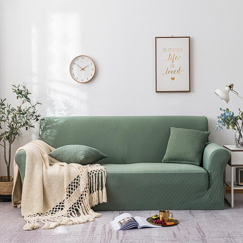 Dicker Jacquard-Sofabezug für Wohnzimmer, elastischer wasserdichter Sofabezug, L-förmiger Ecksofabezug, 1, 2, 3, 4 Sitzer