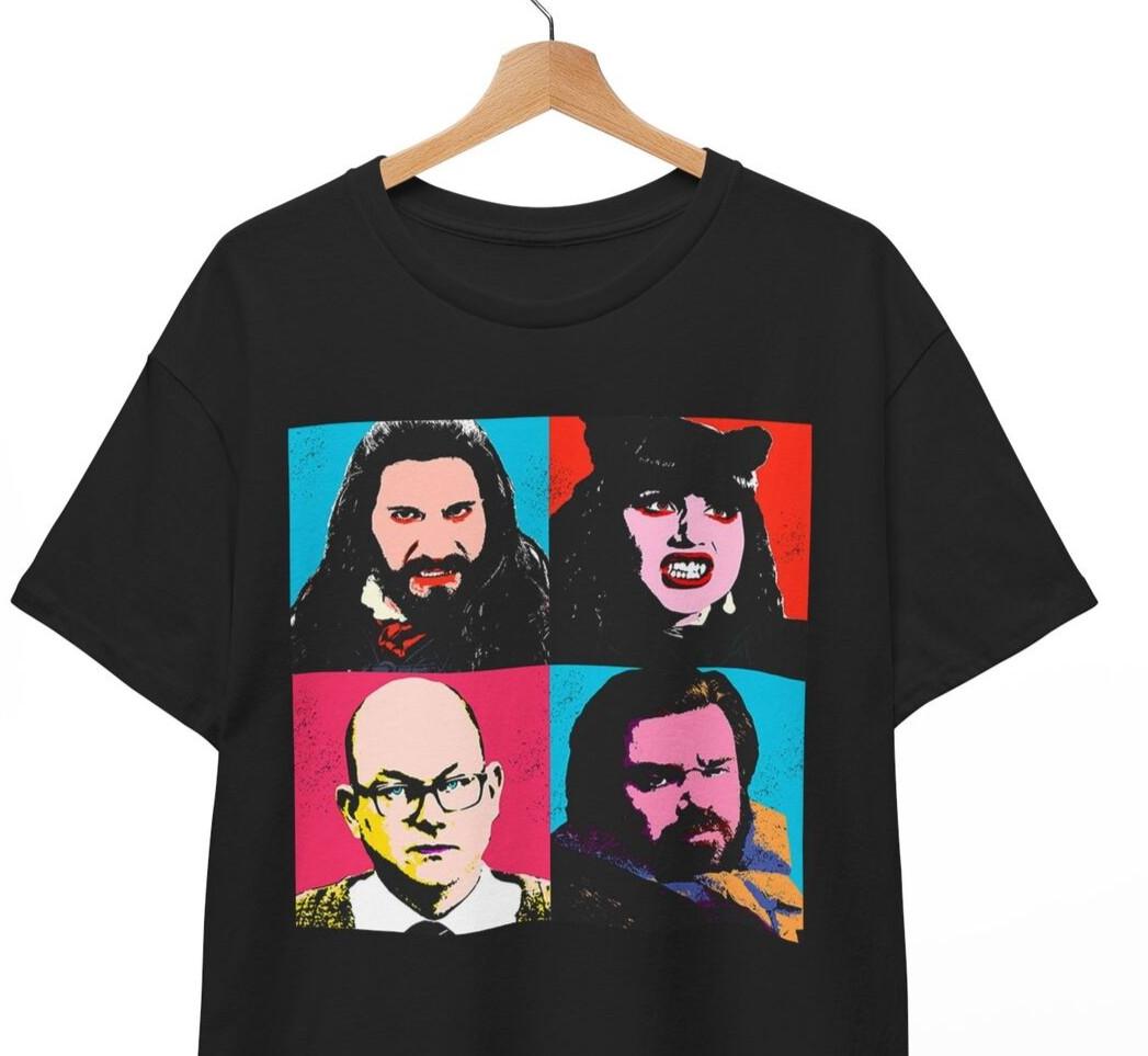 Vampire Warhol Classic What We Do In The Shadows T-Shirt Vampire Halloween Tee L