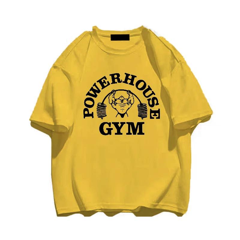 Summer Gym T-Shirts Cotton Oversized Women's T Shirt Graphic Print Sporty Fashion Trends Men Tee High Quality Men's Clothes