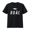 Retro Vintage Boac Letter Ster Print Casual Streetwear T-shirt Vintage Licht Modieuze Streetwear Comfortabel Veelzijdig