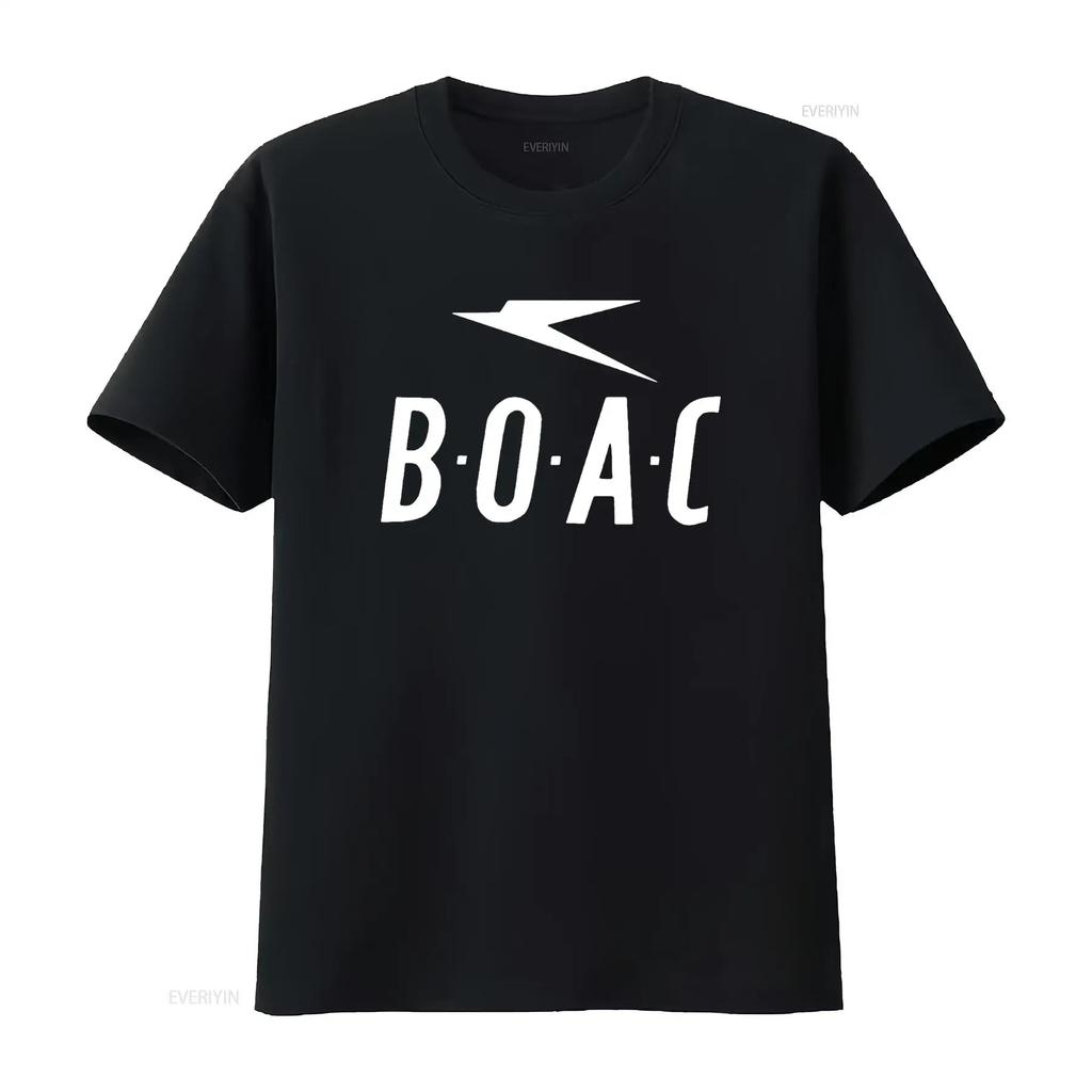 Retro Vintage BOAC Letter Star Print Casual Streetwear T Shirt vintage Washed Slightly streetwe