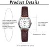 Watch with Leather Simple Antique Analog Thin Fashion Gift for Day Women's Strap, Design, Waterproof, Strap, Casual, Business, Watch, Women's