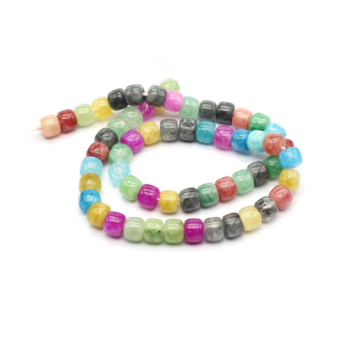 

1 нить, цветные бусины из натурального камня в форме яблока 6-8 мм, бусины-разделители из драгоценных камней в стиле бохо для самостоятельного изготовления украшений, рождественские аксессуары 38 см 1String/38cm разноцветный