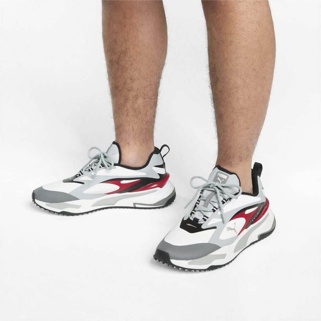 Golf Shoes GS Fast PUMA Risk Red Cm [PUMA] Men's White/High Rise/High 26.5