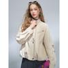 Women's Petite Short Workwear Stand Collar Jacket