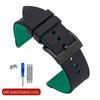 Sport Wasserdichtes Silikonkautschuk Uhrenarmband Männlich und Weiblich für Rolex Seiko Nein. 5 Huawei GT20 22mm Schnellverschluss