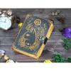 Cat Leather Grimoire: Embossed Celestial Book of Shadows Valentine Gift for Her