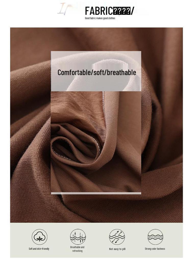 Women's Summer 2025 Pure Cotton Short Sleeve Dress - Loose Fit, Plus Size, Belly-Slimming, Casual for Middle-Aged Moms