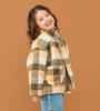 Lee Soft Touch Boa Beige Sizes Jacket, Kids' Check, 110cm-150cm
