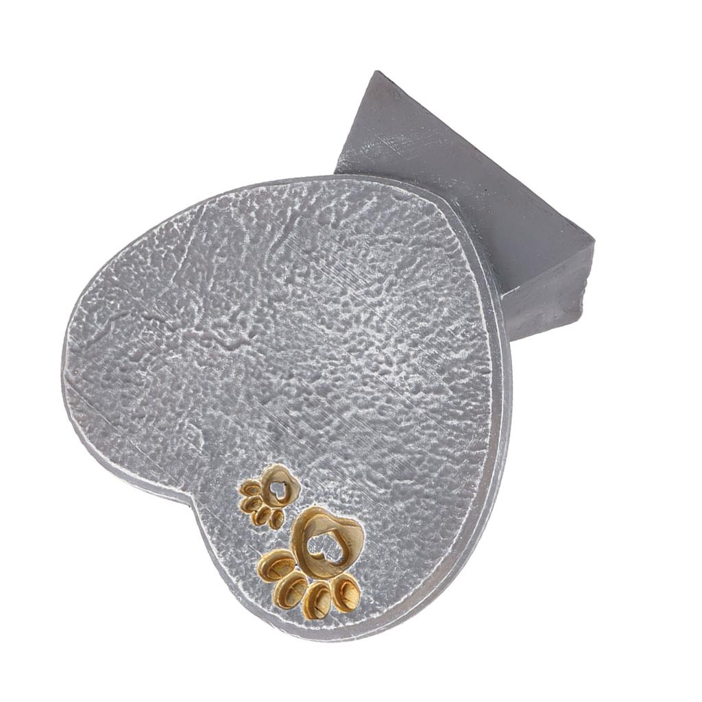 Herzförmiger Tiergrabstein DIY Harz Hunde Haustier Gedenkstein Außendekoration