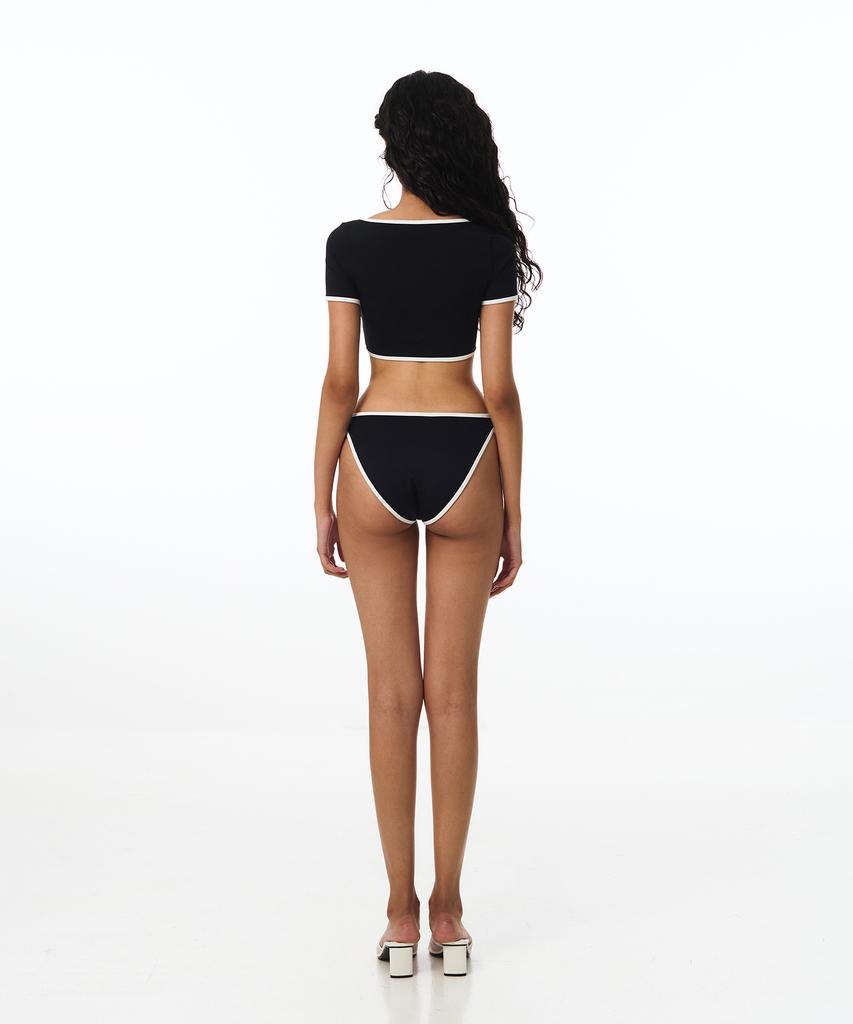 VINAJ Line Classic Short Bikini Bra Bk (Front Ribbon)