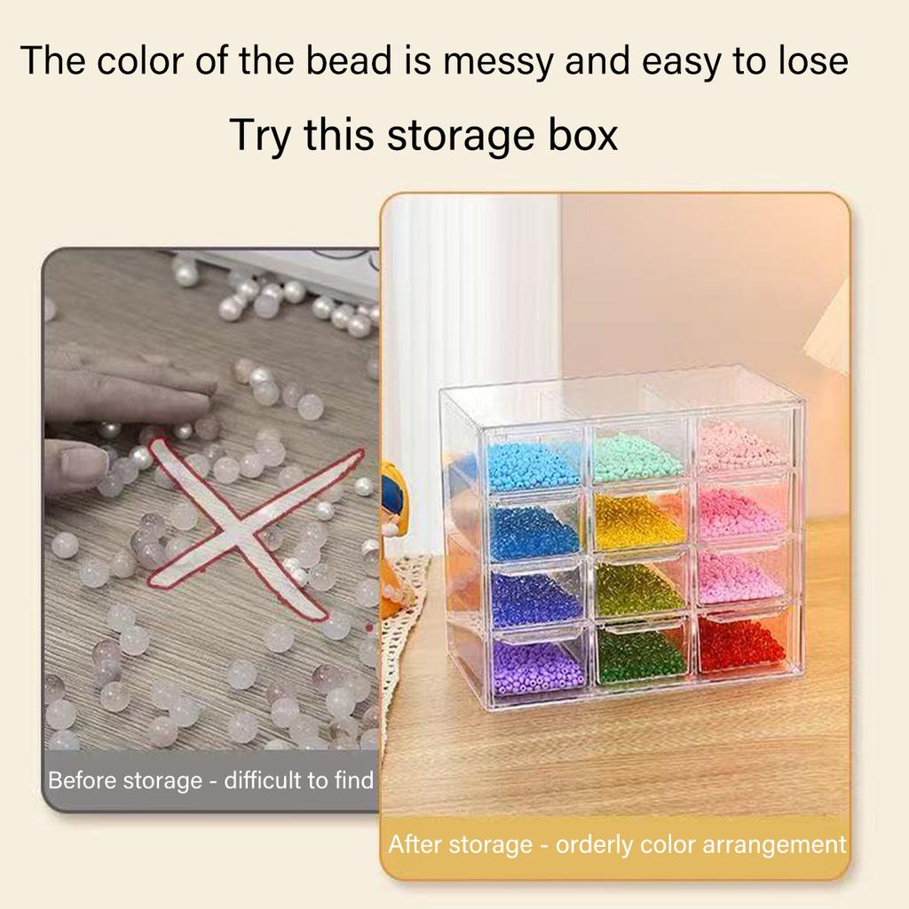 1pc drawer style 6-grid/9-grid/12 grid bracelet jewelry storage box desktop jewelry stationery lipstick dustproof storage box