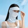 Quick Drying Sunscreen Face Cover Breathable Mesh Ice Silk Sun Cover  Neck Protection