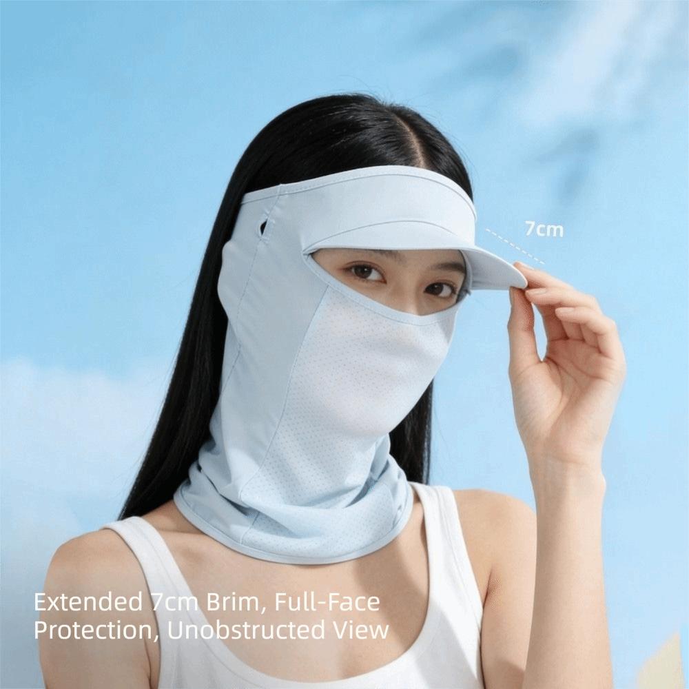 Quick Drying Sunscreen Face Cover Breathable Mesh Ice Silk Sun Cover Neck Protection