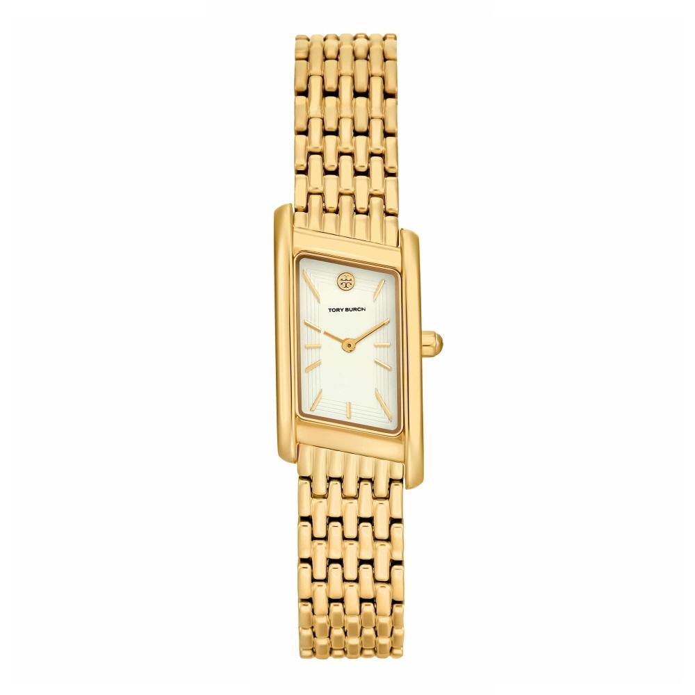 Tory Burch Eleanor Mother Of Pearl Square Women S Metal Watch Tbw1089