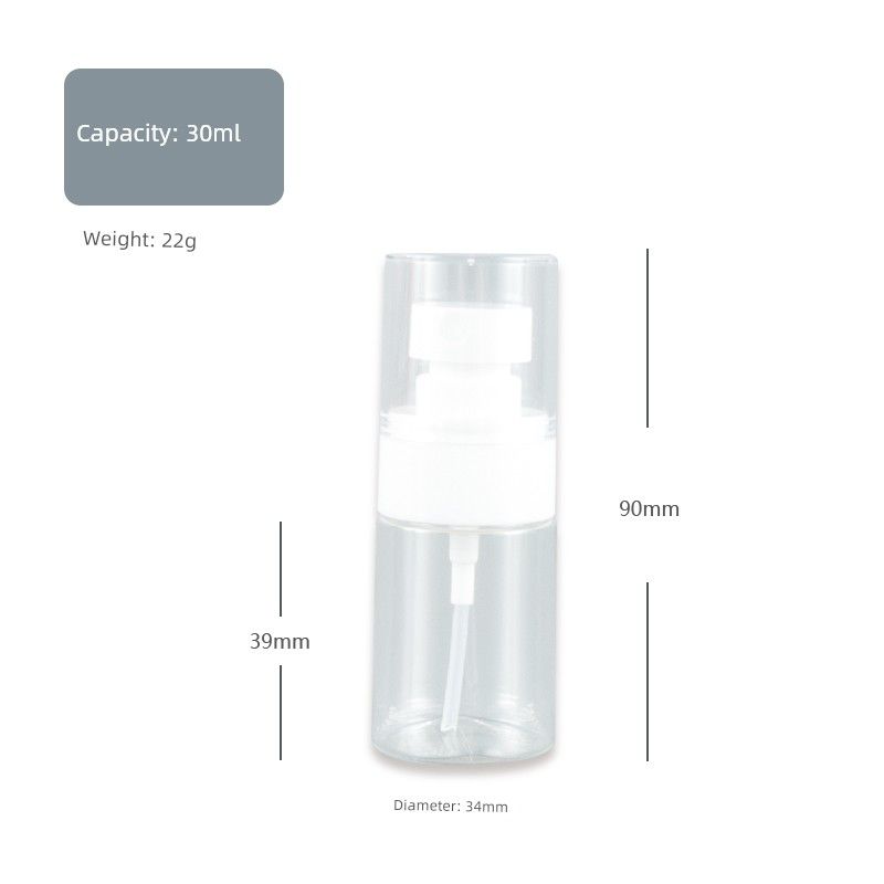 

Ultra-Fine Nano Portable Alcohol Disinfectant Spray Bottle 30ml Fully Transparent Nano Spray Bottle