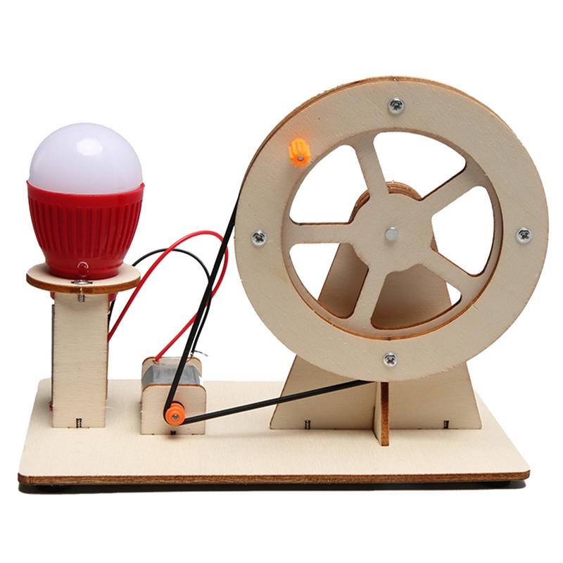 

Diy Wooden Hand Generator Kids Science Toy Funny Stem Technology Gadget Physics Kit Educational Toys For Children Learning Toy (As shown-32066)-