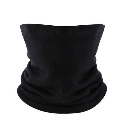 Solid Color Pullover Scarf Double Mask Women's Fashion Fake Turtleneck Single Circle Knitted Autumn and Winter Warm Neck Cover Men