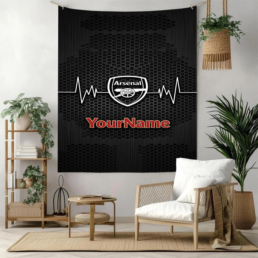 Arsenal Custom Your Name Wall Decor Tapestry Art For Pet Memorial Birthdaywedding Party Backdrop Family Gift