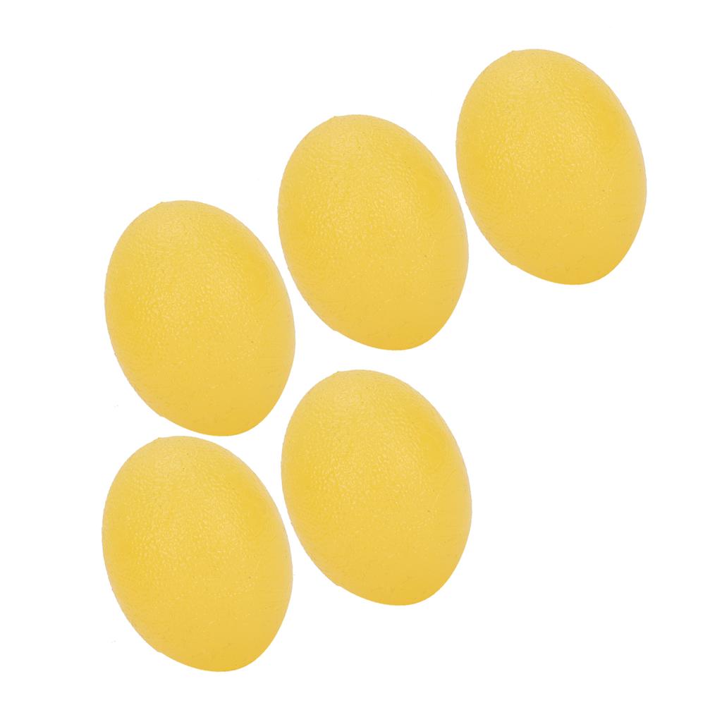 5pcs Silicone Hand Grip Ball Wrist Exercise Strength Training Massage Grip StrengthenerYellow (15